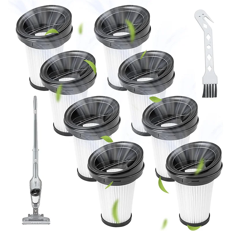 8 Handheld Vacuum Cleaner Filters, for Grundig Vch 9629 Vch 9630 Vch 9631, Vacuum Cleaner Filter with Cleaning Brush image 2