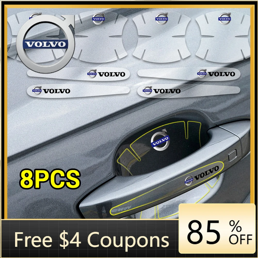 

Защитные пленки для руля и дверных ручек автомобиля, наклейки от царапин для Volvo XC90 XC60 C30 T6 S60 C70 XC40 V40 XC70 V70 V