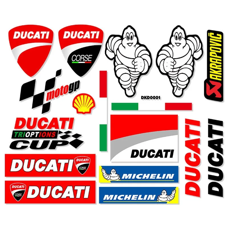 Moto DUCATI adesivi logo Casco bici decalcomania Per DUCATI Monster Hypermotard ScramblerPanigale Diavel V4 797 Accessori auto