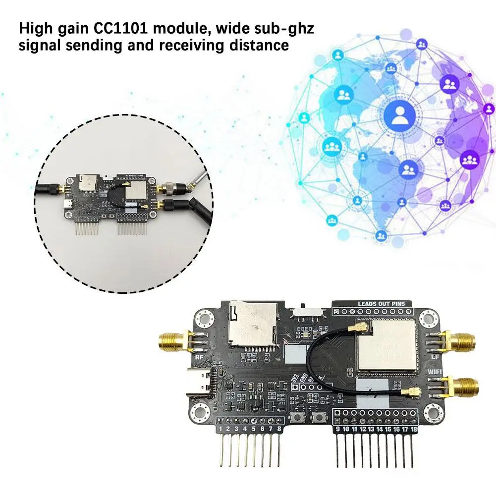 For Flipper Zero All-in-one Expansion Board 2-2.4G Module Expansion + Wifi Function Expansion + High-yield CC1101 Module