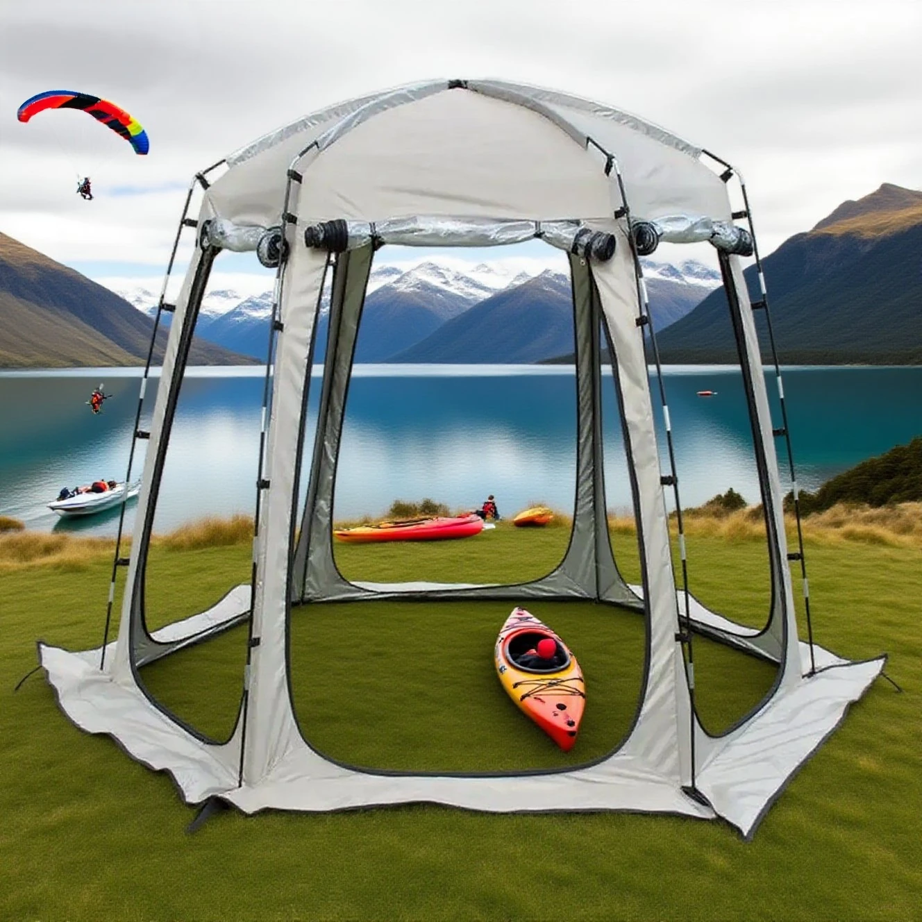 3-4 أشخاص خيمة صيد شتوية خيمة رياضية خيمة مراقبة خارجية شفافة مقاومة للطقس البارد للعائلة والمعجبين #6