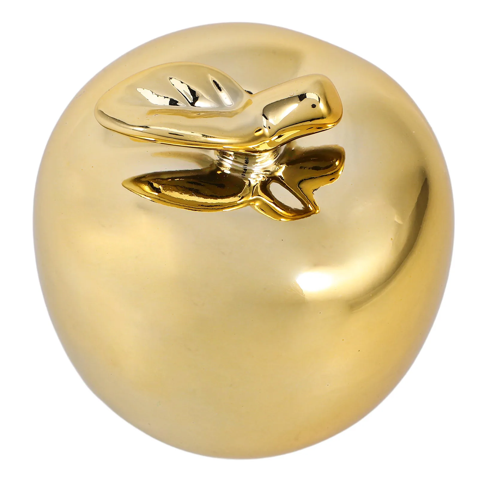 

BUTIFULSIC 1pc Ceramic Christmas Ornament Mini Xmas Decor Golden Tabletop Holiday Figurine Home Decoration