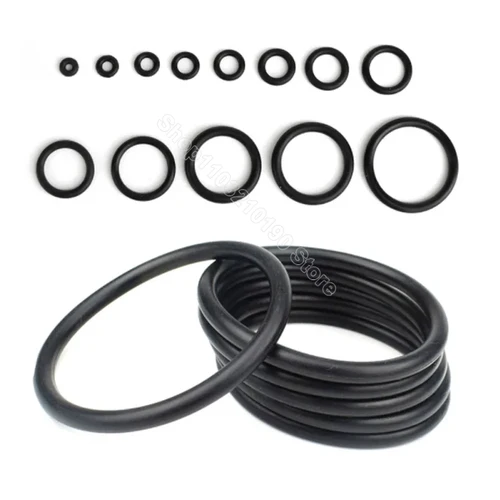 Imagen 2 del producto 1-10 Uds junta tórica negra NBR CS 4mm arandela resistente al aceite forma redonda caucho de nitrilo junta tórica espaciador de sellado OD 12-450mm