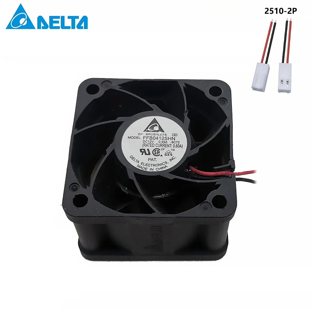 For DELTA FFB0412SHN 9C72 4028 4 cm 12V 0.45A micro-violent air flow fan 40X40X28MM 2 wires