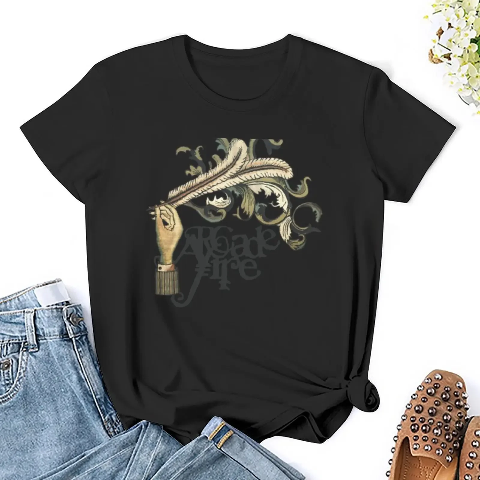 Arcade Fire - Funeral T-Shirt plain anime tees animal print shirt for girls oversized t shirts for Women