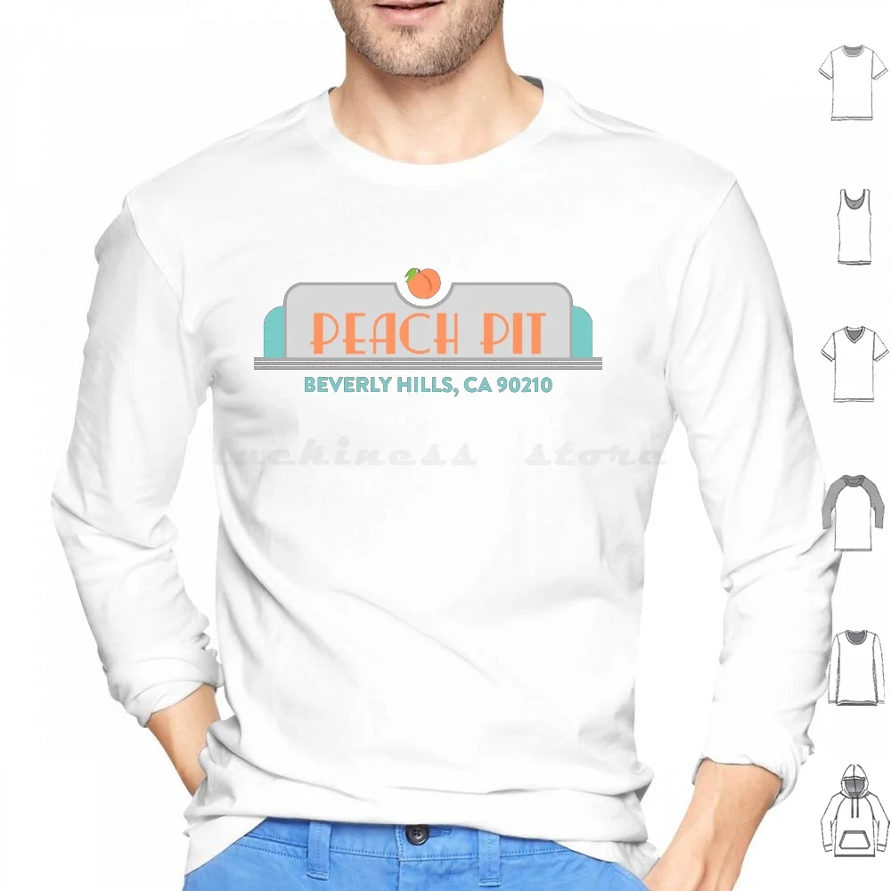 Peach Pit (Beverly Hills, 90210) Sudaderas con capucha de manga larga 90210 90210 Palm de próxima generación Peach Pit California Cali