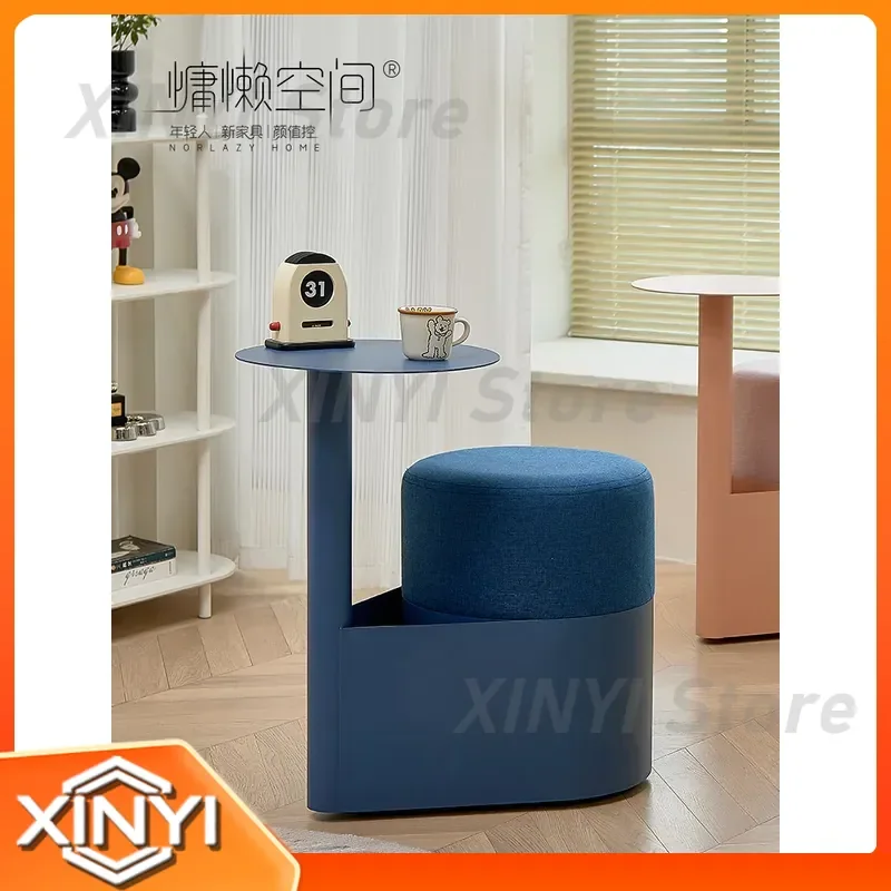 for Lazy Space Household Small Movable Coffee Table for Sofa Living Room Nordic Style Storage Corner Table with Wheels
