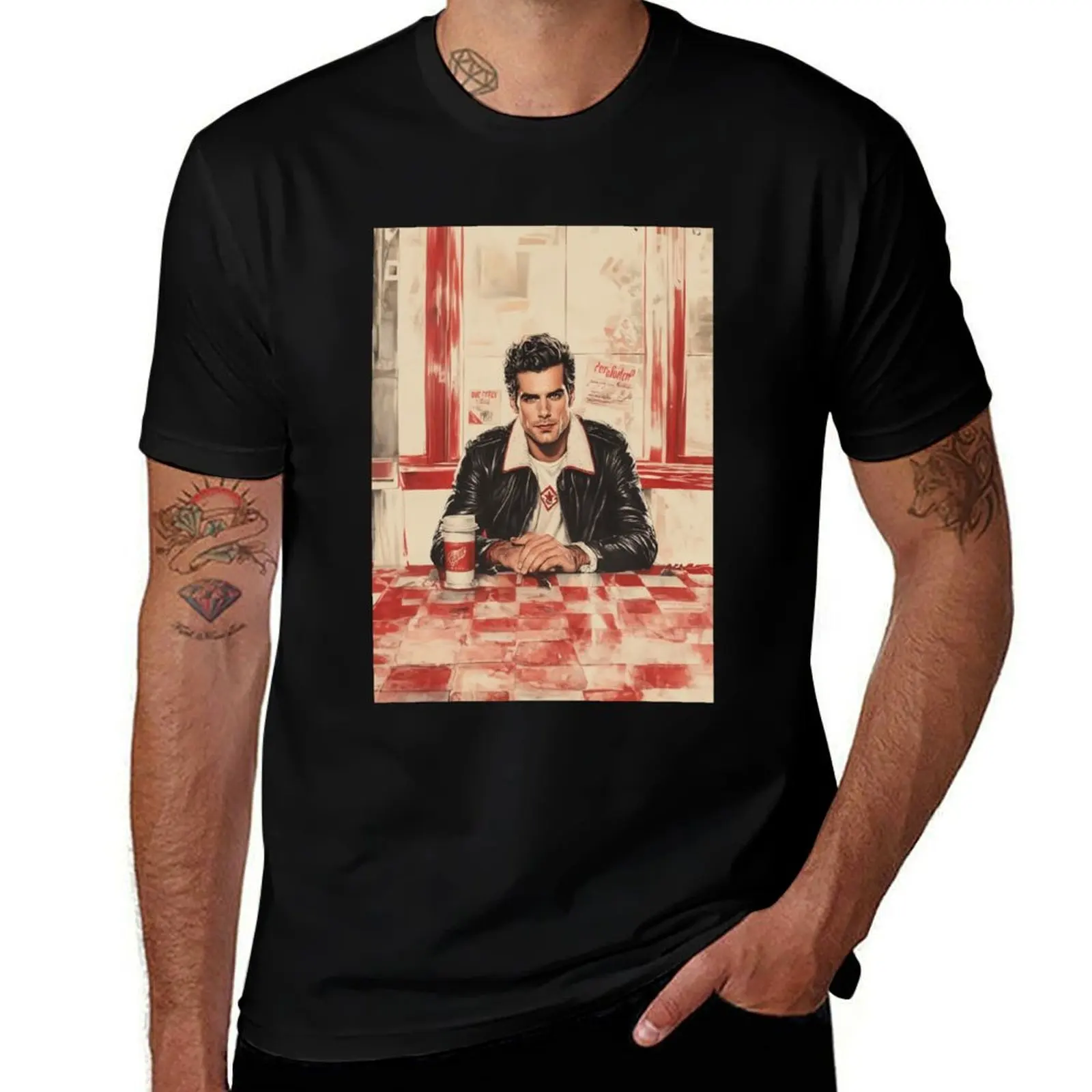 

Retro Diner Poster 6 T-Shirt anime t shirts kawaii clothes gifts for boyfriend t shirts for men cotton