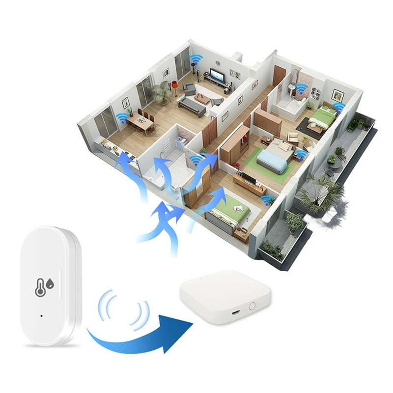 Imagem -02 - Tuya Zigbee Temperatura Inteligente e Umidade Sensor Higrômetro ao ar Livre Termômetro Mini