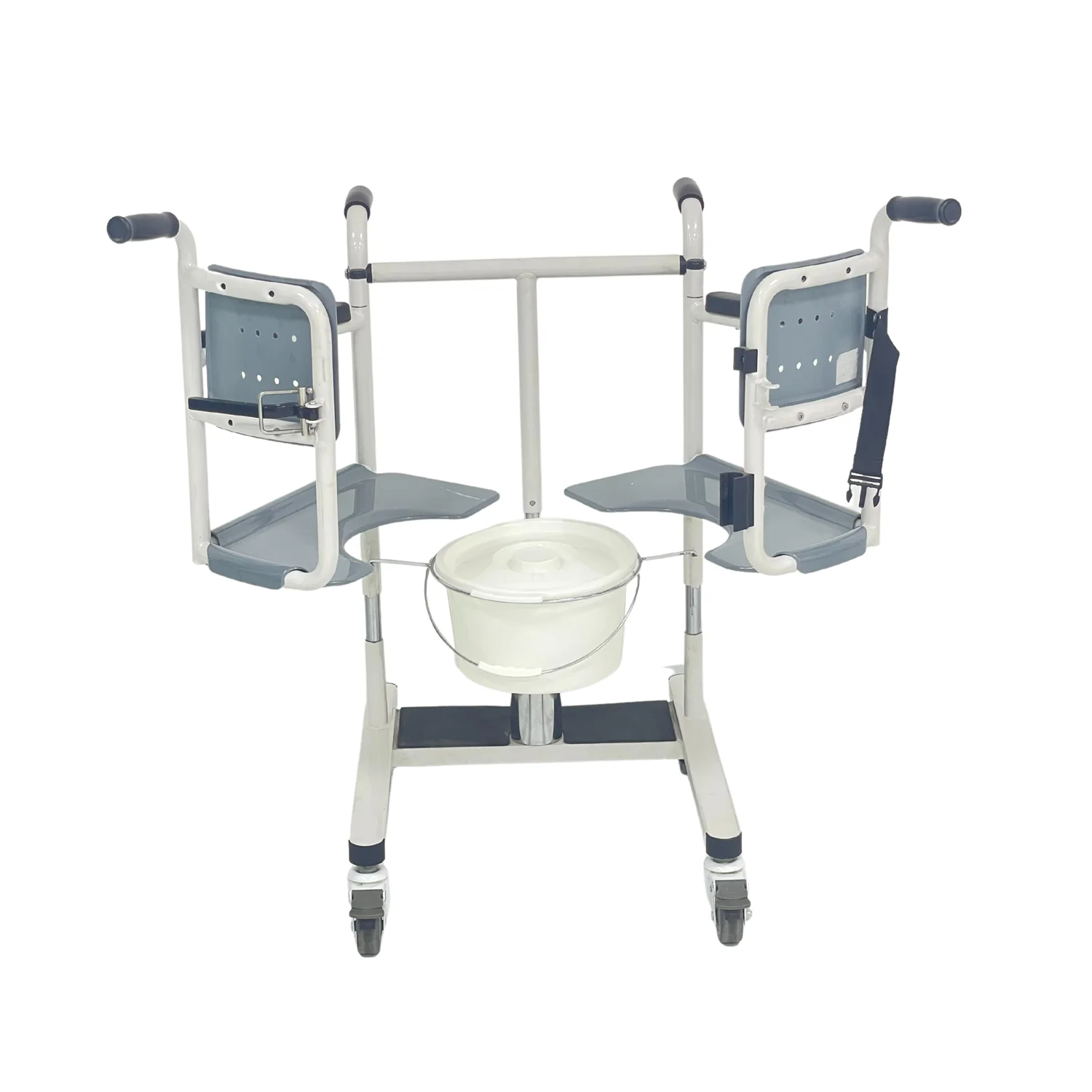 Home Care or Health Care Toilet Commode Folding Commode Shower Lift Transfer Chair Wheelchair with Bedpan