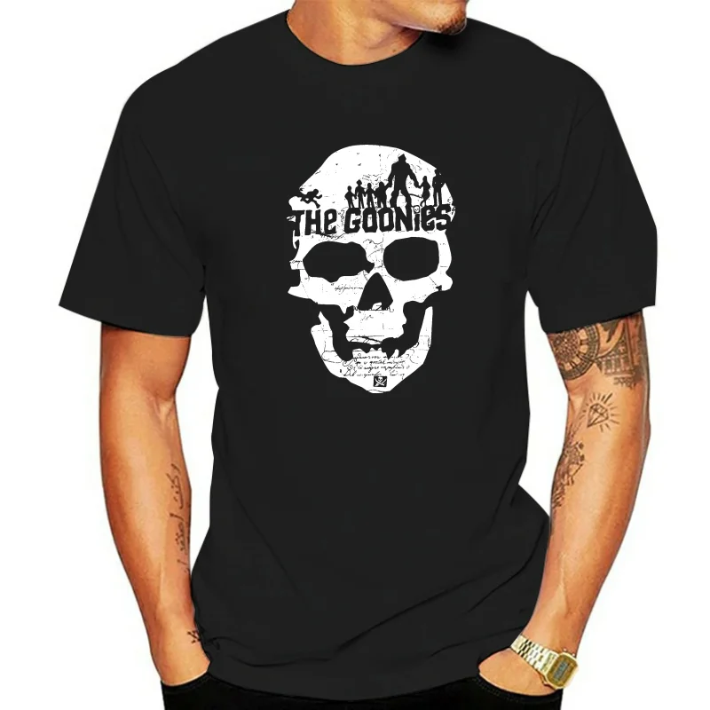 T-shirt The Goonies Skull Logo Maglia Uomo By Hybris New Arrival Male Tees Casual Boy T-shirt Tops Discounts