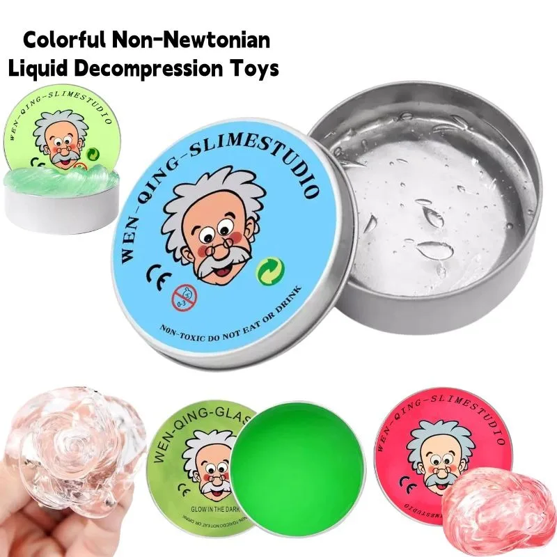 Reusable Putty Liquid Crystal Bouncy Slime Toy Set Kid Safe Mud Stress Relief Color Clay Shape Handmade DIY Handgum Playdough