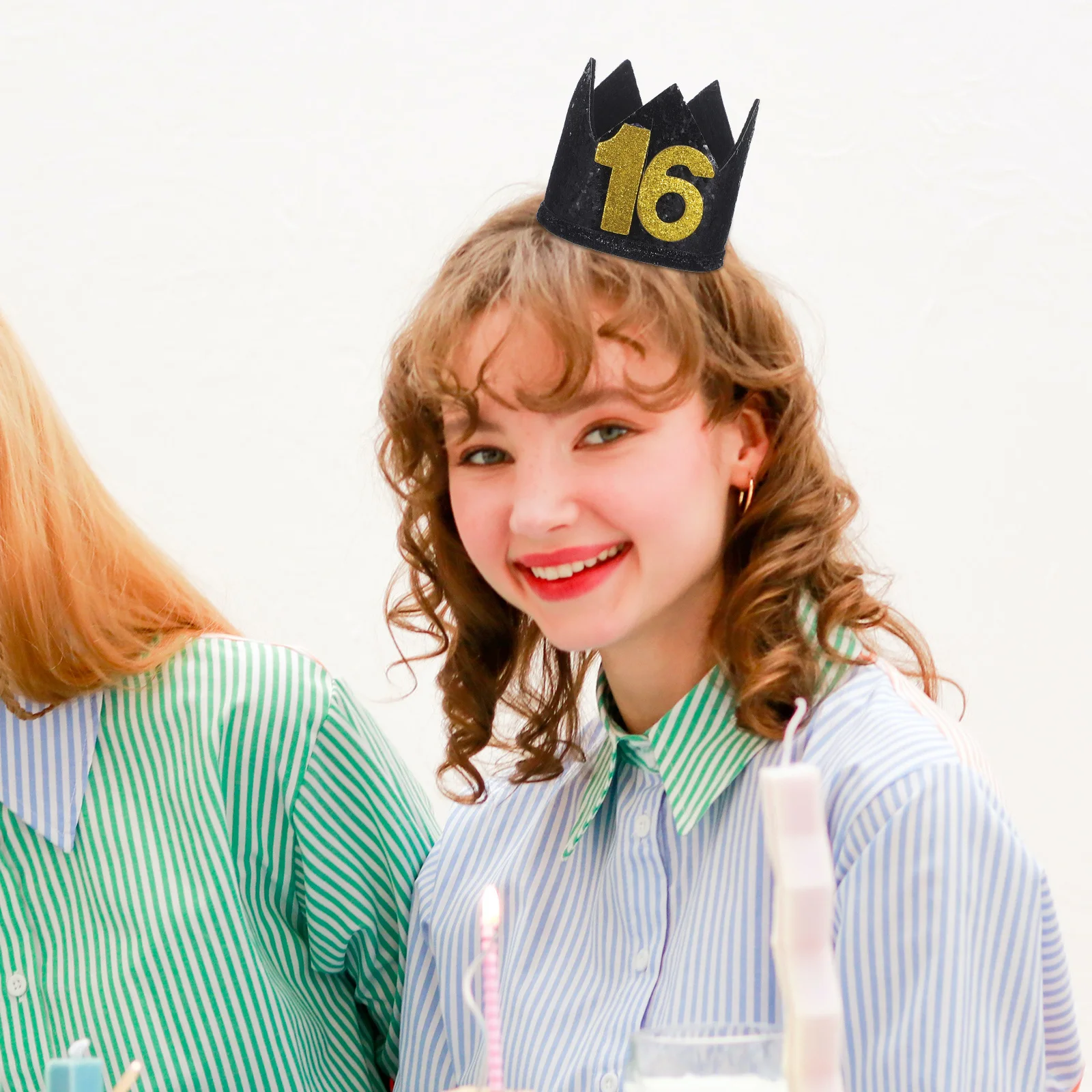 

1pc Birthday Party Hat Crown Party Supplies Tiara Hats Celebration Decorative Durable Lightweight Handmade Easy Storage