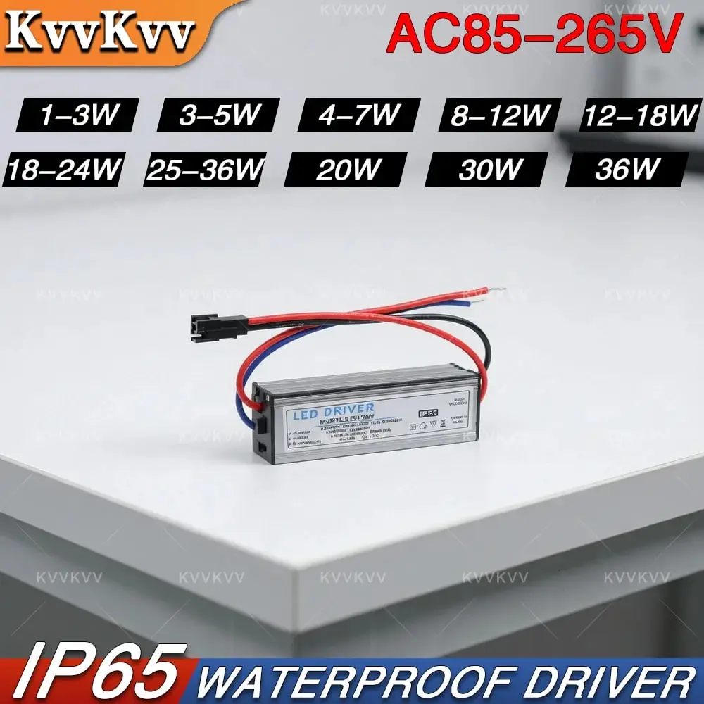 LED Transformer Power Supply 1-3W 12-18W 25-36W Waterproof IP65 AC85-265V Constant Current 300mA for Panel Light