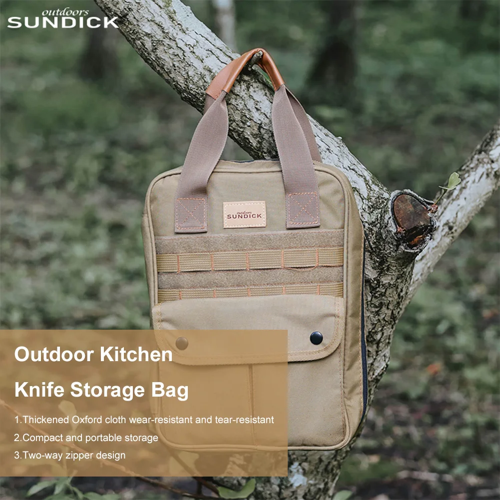 مجموعة أدوات الطبخ منظم السفر المحمول للتخييم والسفر حقيبة تنظيم أواني الطبخ لملعقة شوكة السكين للشواء والتخييم والسفر #4