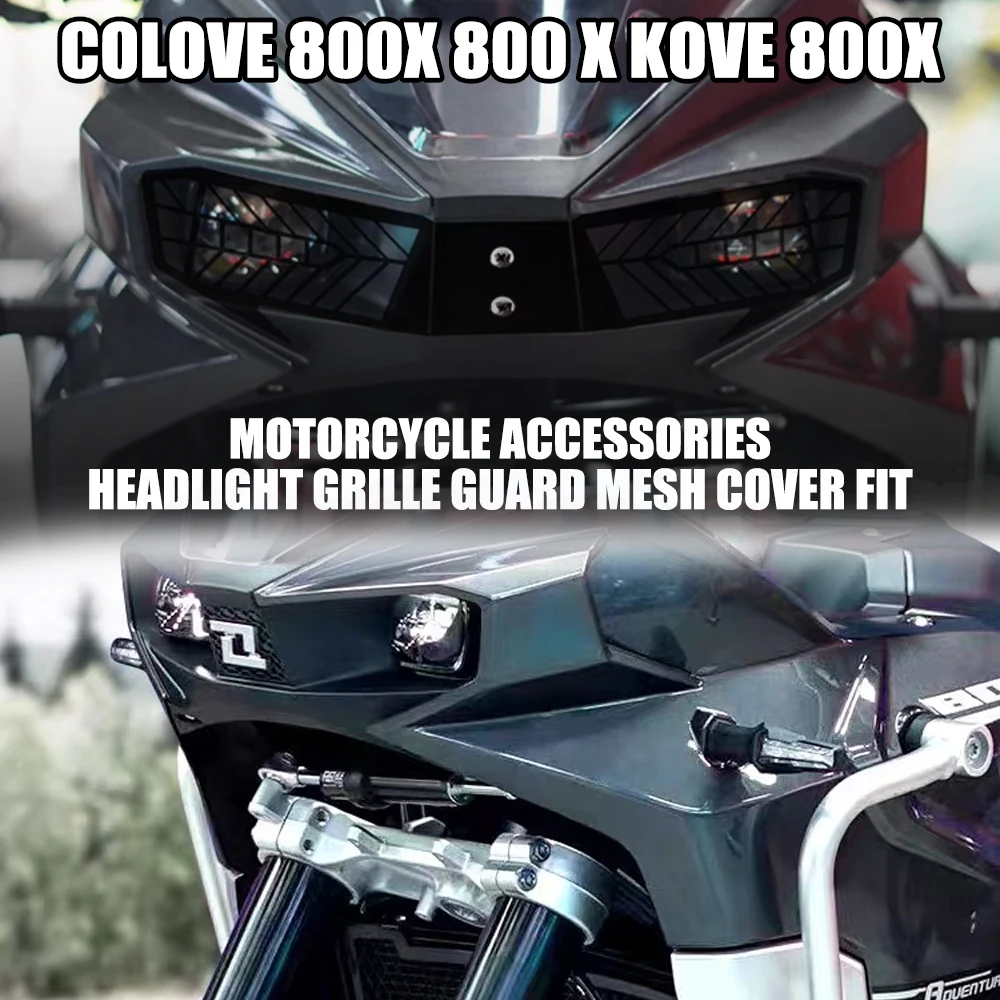 

Motorcycle Accessories Headlight Grille Guard Mesh Cover Fit FOR COLOVE 800X 800 X KOVE 800X