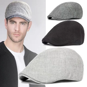 Nieuwe Mannen Baretten Lente Herfst Winter Britse Stijl Baret Hoed Retro Engelse Hoeden Mannelijke Hoeden Piek Schilder Caps Voor Papa