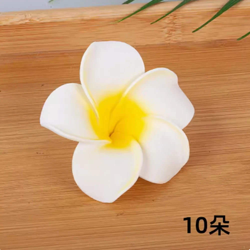 10 teile/los 4/5/6/7/8 cm Plumeria Hawaiian Schaum Frangipani Künstliche Blume Kopfschmuck Blumen hochzeit Party Dekoration – Detail 8