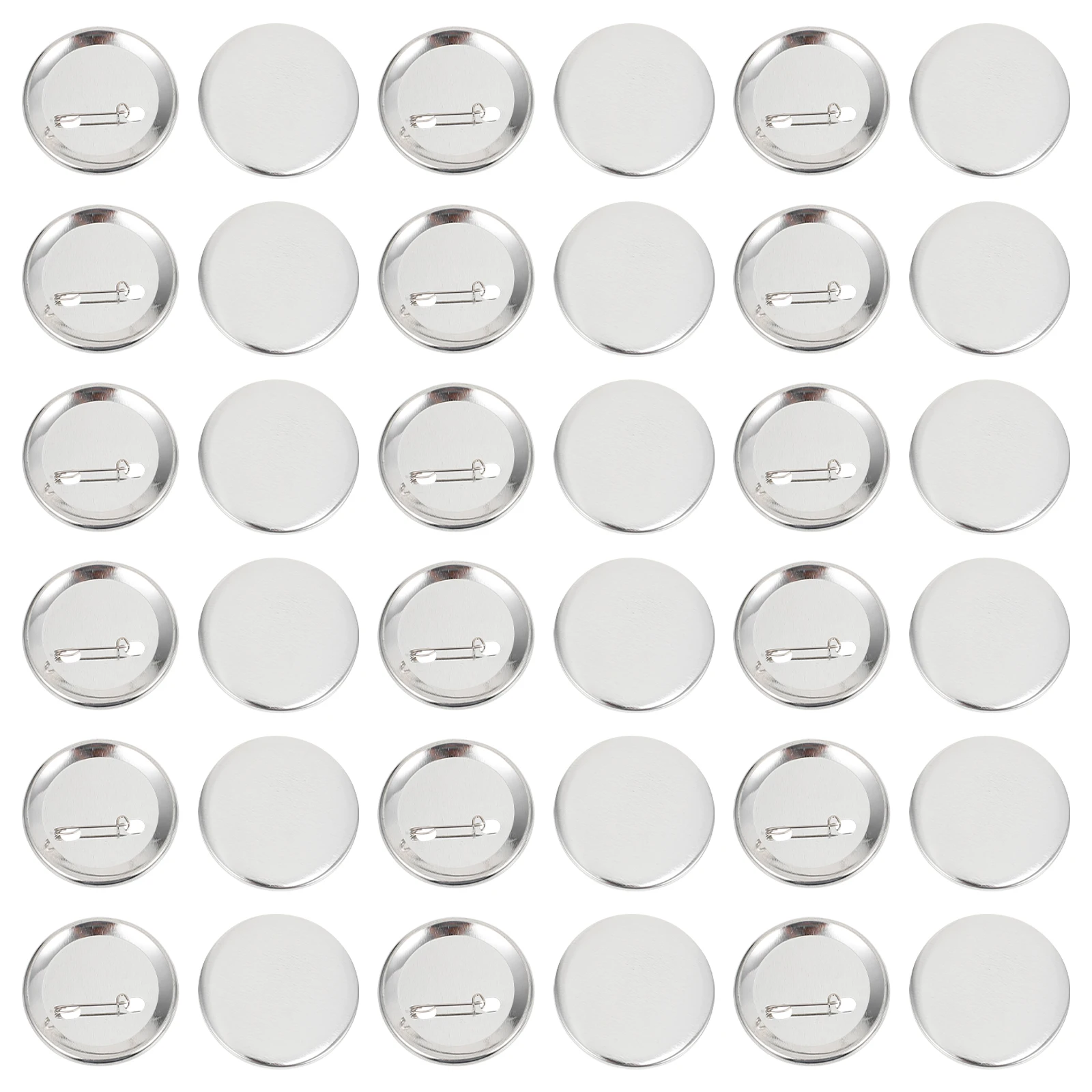 

100 Sets Blank Badge Button Parts Craft Hat Pin Badges Alloy Unfinished Handmade Work