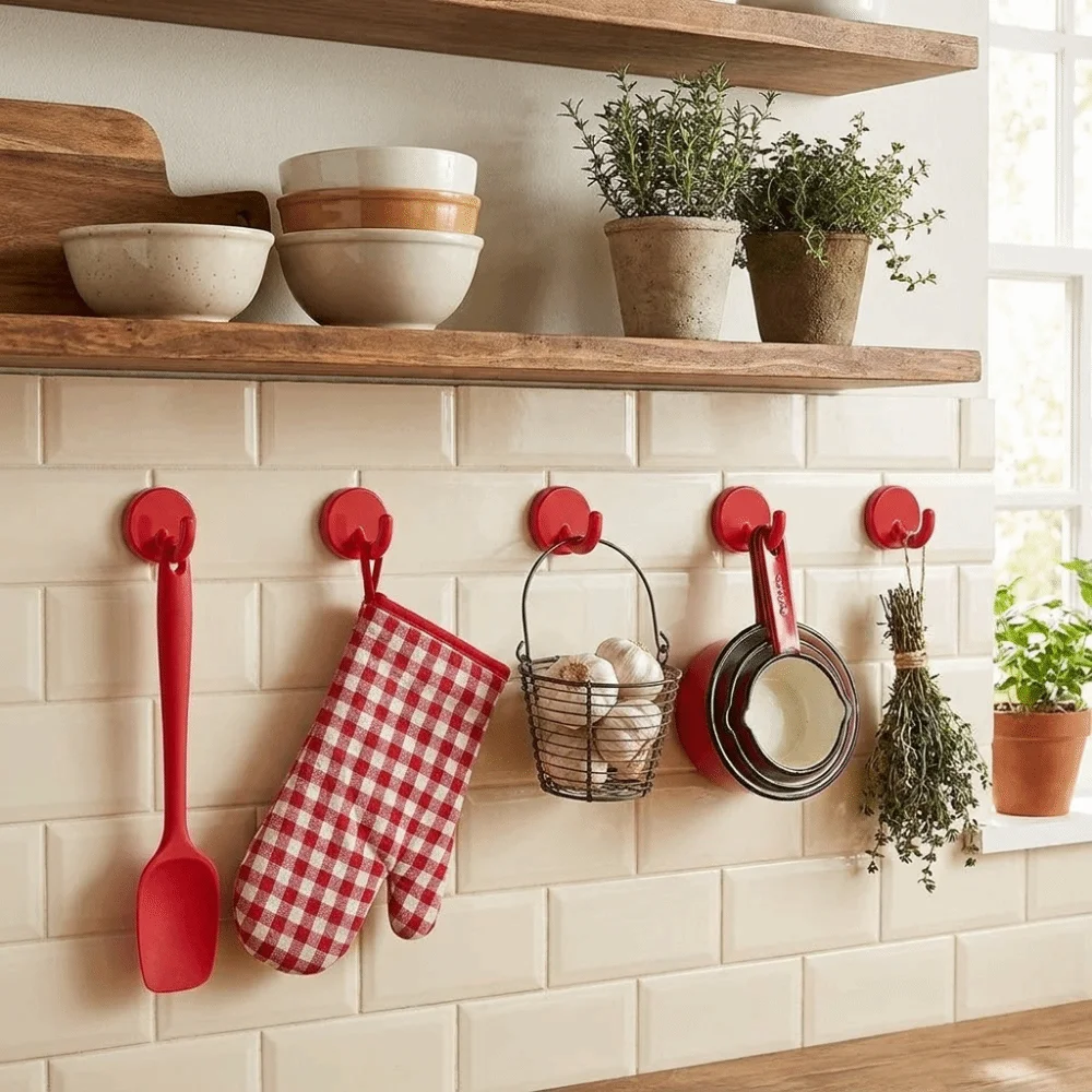 Multi-Color Magnetic Storage Hooks Durable Magnets Smooth Coating Surface Storage Hooks Rust Resistant 8kg Weight Capacity