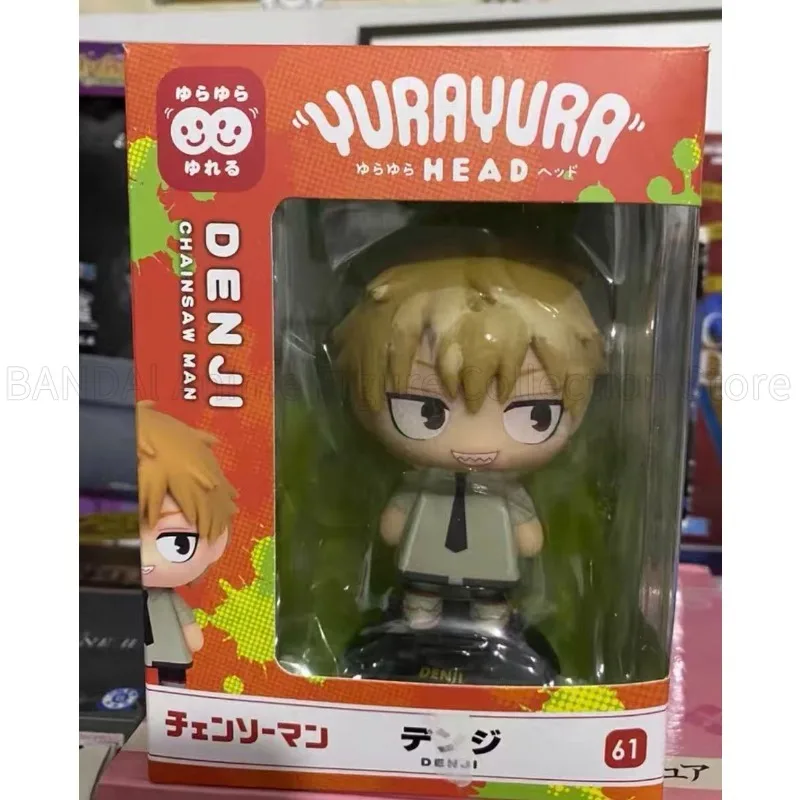 В наличии оригинальная фигурка Takara Tomy Arts YURAYURA HEAD Chainsaw Man Denji Chibi Bobblehead, украшение, подарок на день рождения.