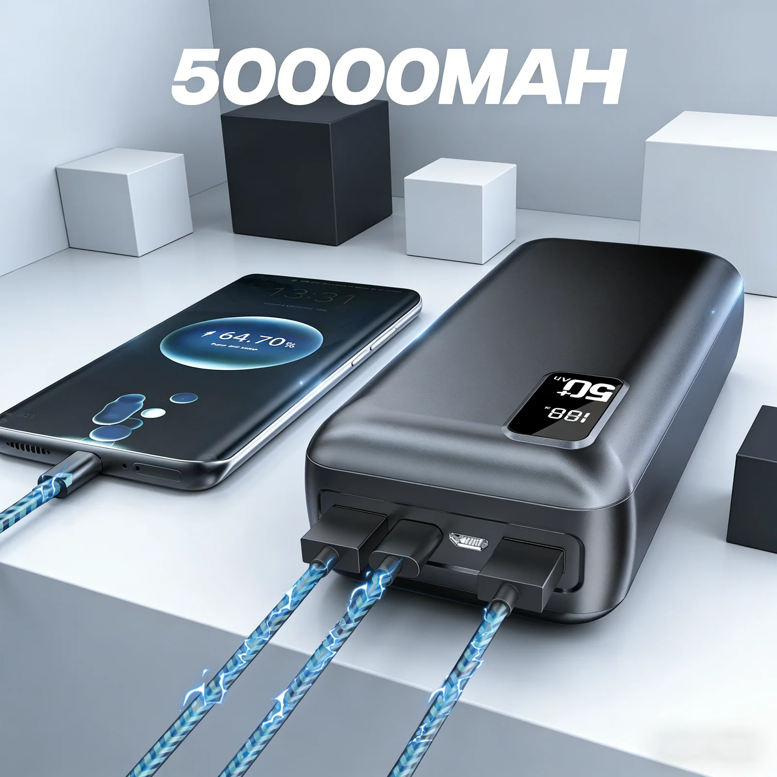 Hganus 22.5W 파워 뱅크 50000mAh QC - Solar Emergency Charger 리뷰 및 가격