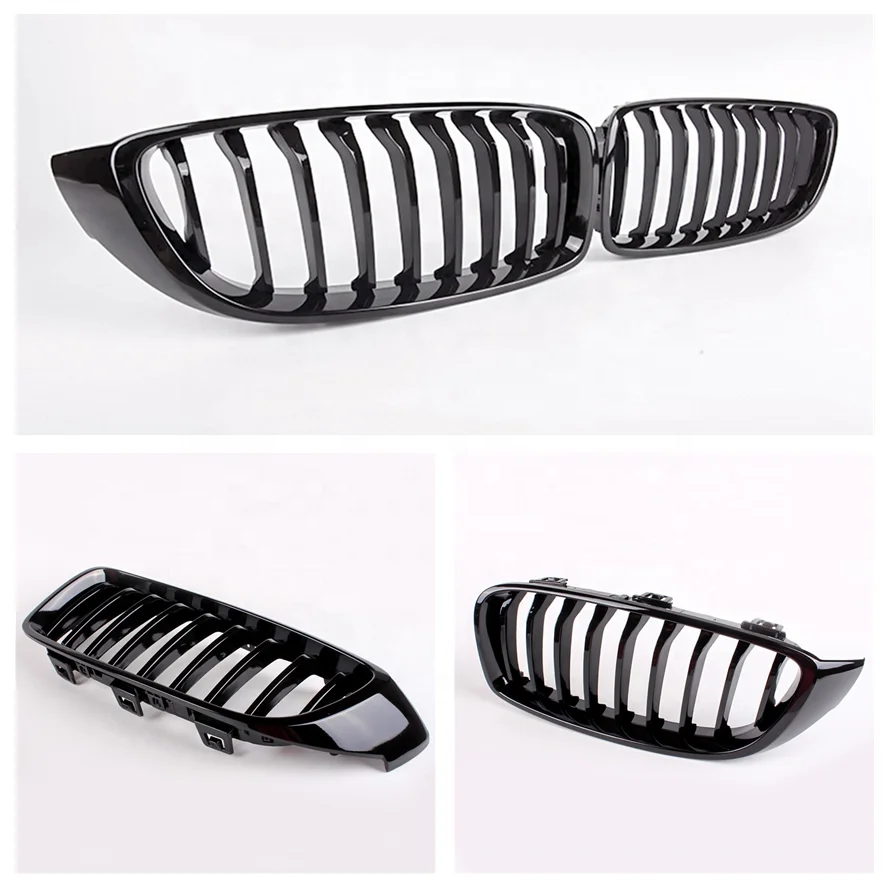 Factory Glossy Black Bumper Grill for 4 Series F32 F33 F36 Single Slat Line High Quality Kindly Grill for M3 M4 2014-IN