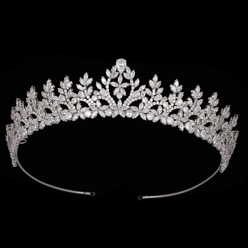 

Crown HADIYANA Princess For Women Cubic Zirconia Wedding Bridal Bridesmaid Headwear Girls Prom Hair Accessories BC6978