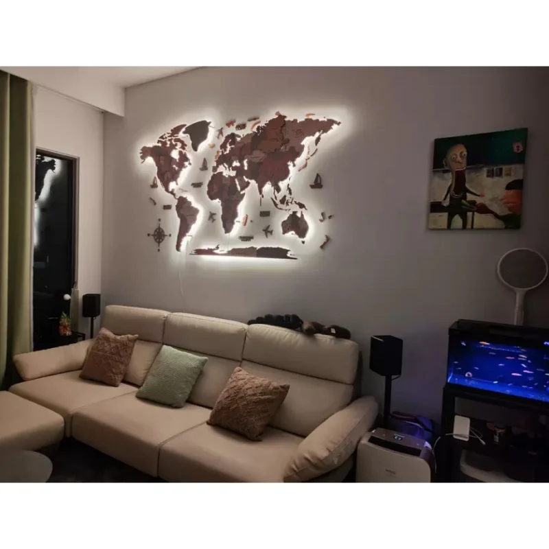 World map Wooden wall signs Large travel sales Wooden wall decoration map