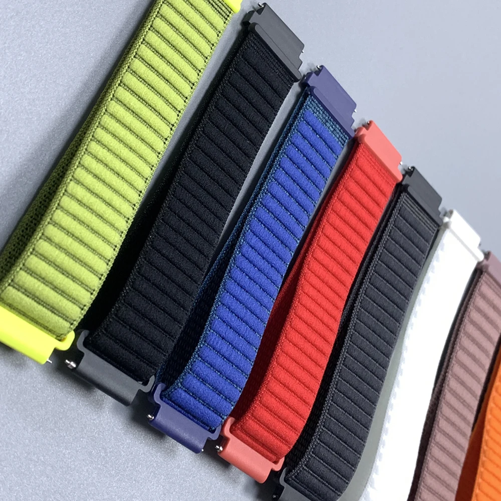 20 مللي متر/22 مللي متر متموجة النايلون حلقة حزام الساعات ل Garmin Forerunner 255/570/645 حزام Vivoactive 4/5/6 Venu 3/2 مربع نشط استبدال سوار #5