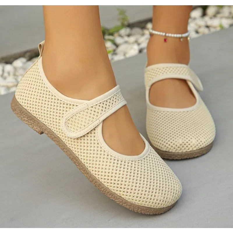 Summer Elegant Round Toe Mesh Breathable Casual Low Order Shoes 2026 Fashionable Best Selling New Comfortable Women's Shoes