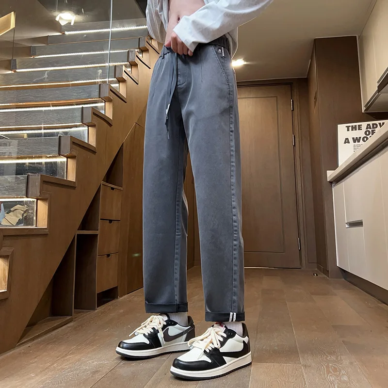 

New Casual Men's Jeans Loose Bla American Sle Spring Autumn New Version HE Brand Long Pants for Other Casual Scenarios