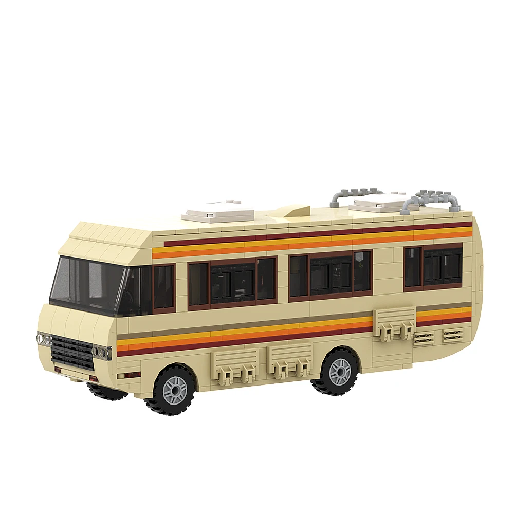 

Gobricks MOC Classic Movie Breaking Bad Car RV Building Blocks Kit Walter White Pinkman Cooking Lab RV Vehicle Model Toys Gift