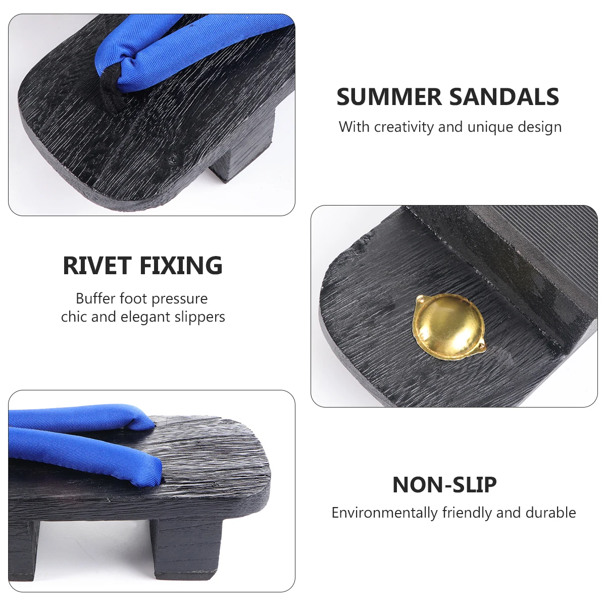 

Slip On Clogs Sandals for Women Men Traditional Wooden Platform Summer Beach Comfortable Outdoor Walking Flops