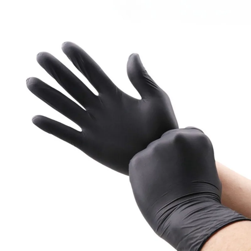 30/50/100PCS Zwart Nitril Handschoenen Huishoudelijke Keuken Badkamer Schoonmaken Handschoenen Afwassen Nail Art Haarverf Huisdieren latex Gratis