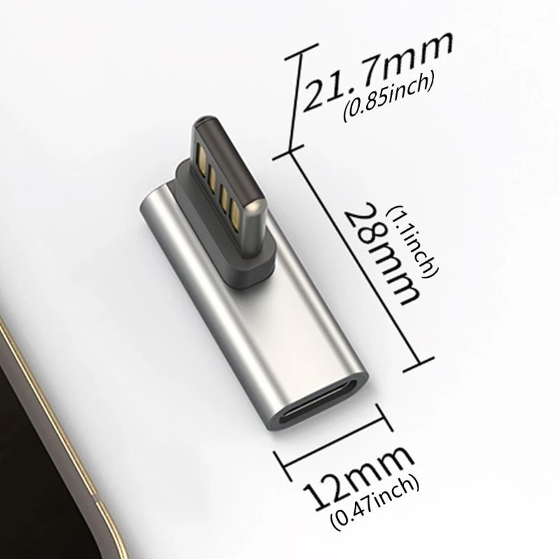 

Угловой USB для типа C Adapter USB для типа C Extenders поддерживает двухстороннее соединение для путешествий и повседневного