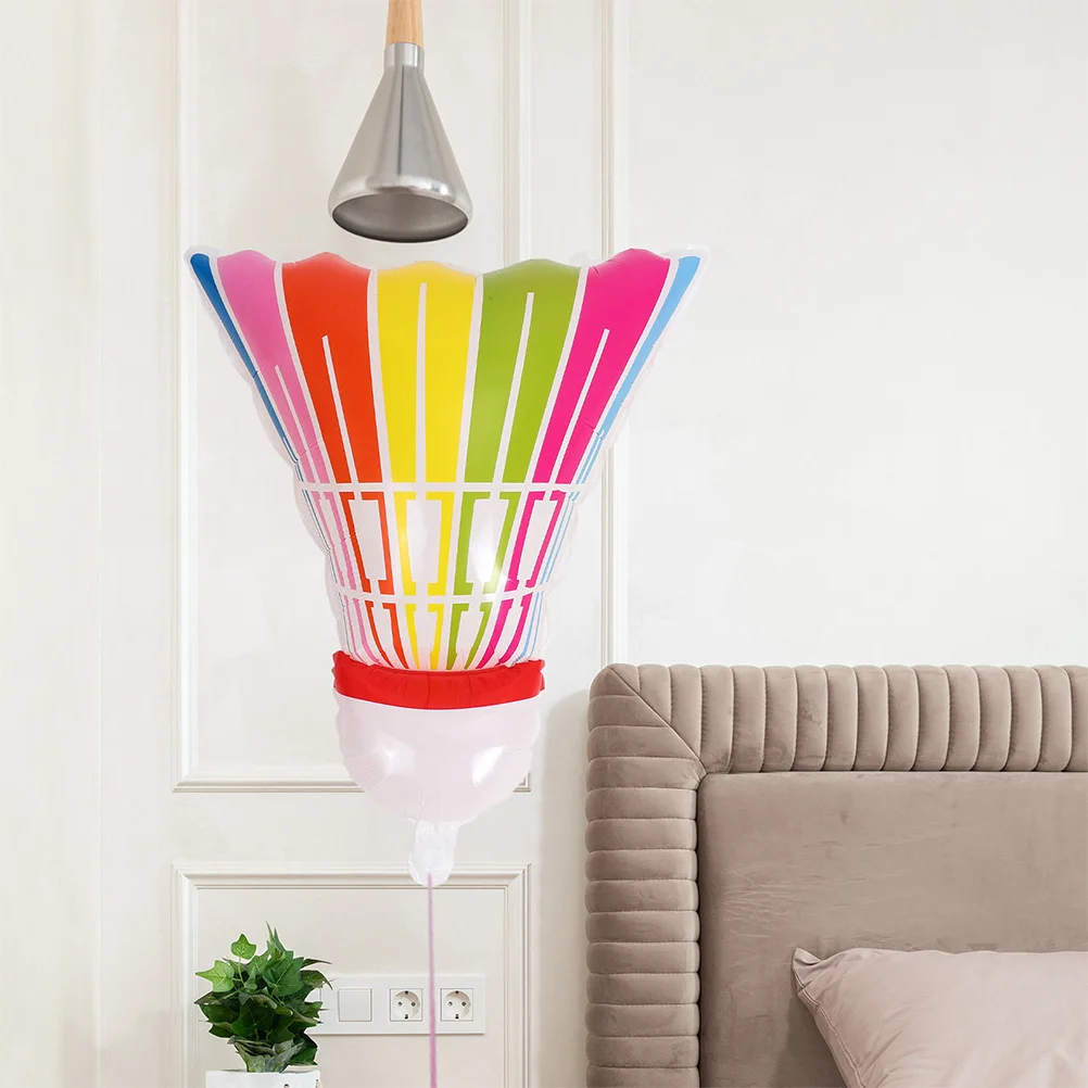 

6Pcs Giant Inflatable Badminton Balloon Foil Birthday Party Decorations Sports Themed Shuttlecock Balloon Tennis Decorations