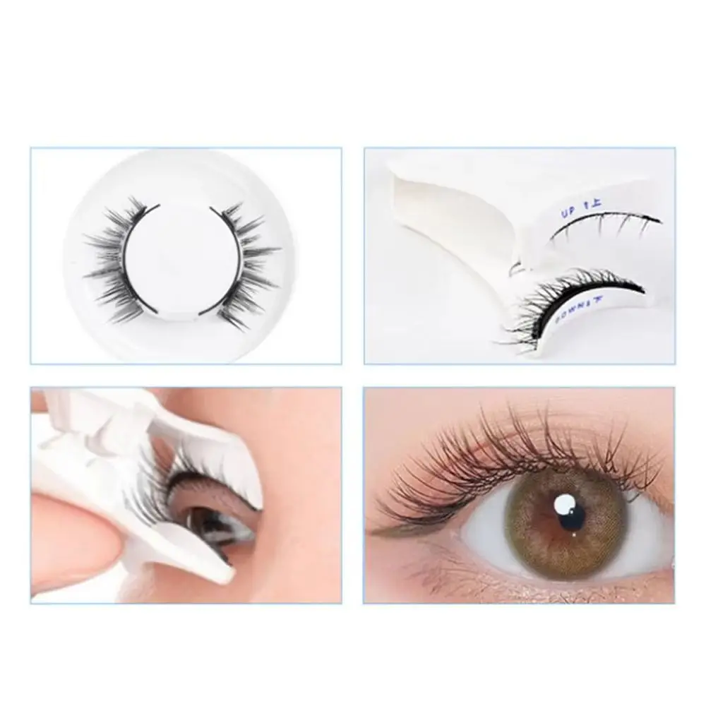 반복적으로 사용 가능한 자석 속눈썹 어플리케이터 포함 접착제 필요 없음 사용하기 쉬운 자석 인조 속눈썹 자연스러운 만화 속눈썹 여성용