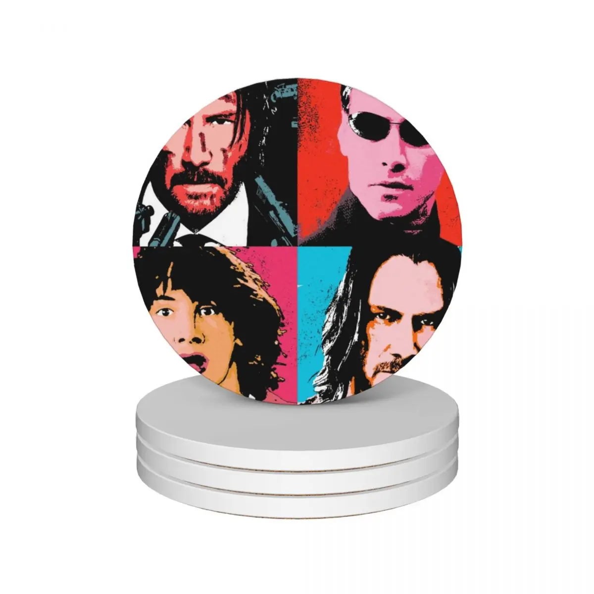 keanu warhol Ceramic Coasters (Set of 4) cute cute kitchen supplies original Coasters