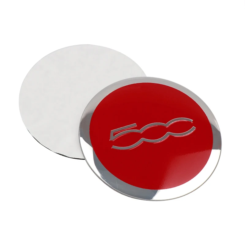 4 قطعة 56 مللي متر سيارة عجلة مركز محور قبعات ملصق الإطارات حافة يغطي ملصقات اكسسوارات السيارات لشركة فيات 500 أبارث ستيلو بونتو باليو اينو