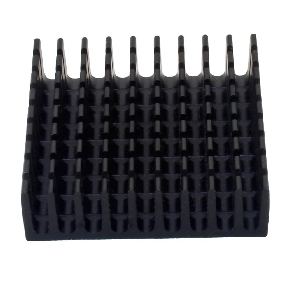 Disipador de calor de aluminio, refrigeración para Chip IC electrónico RAM con cinta conductora térmica, color negro, 35x35x10mm, 10 piezas