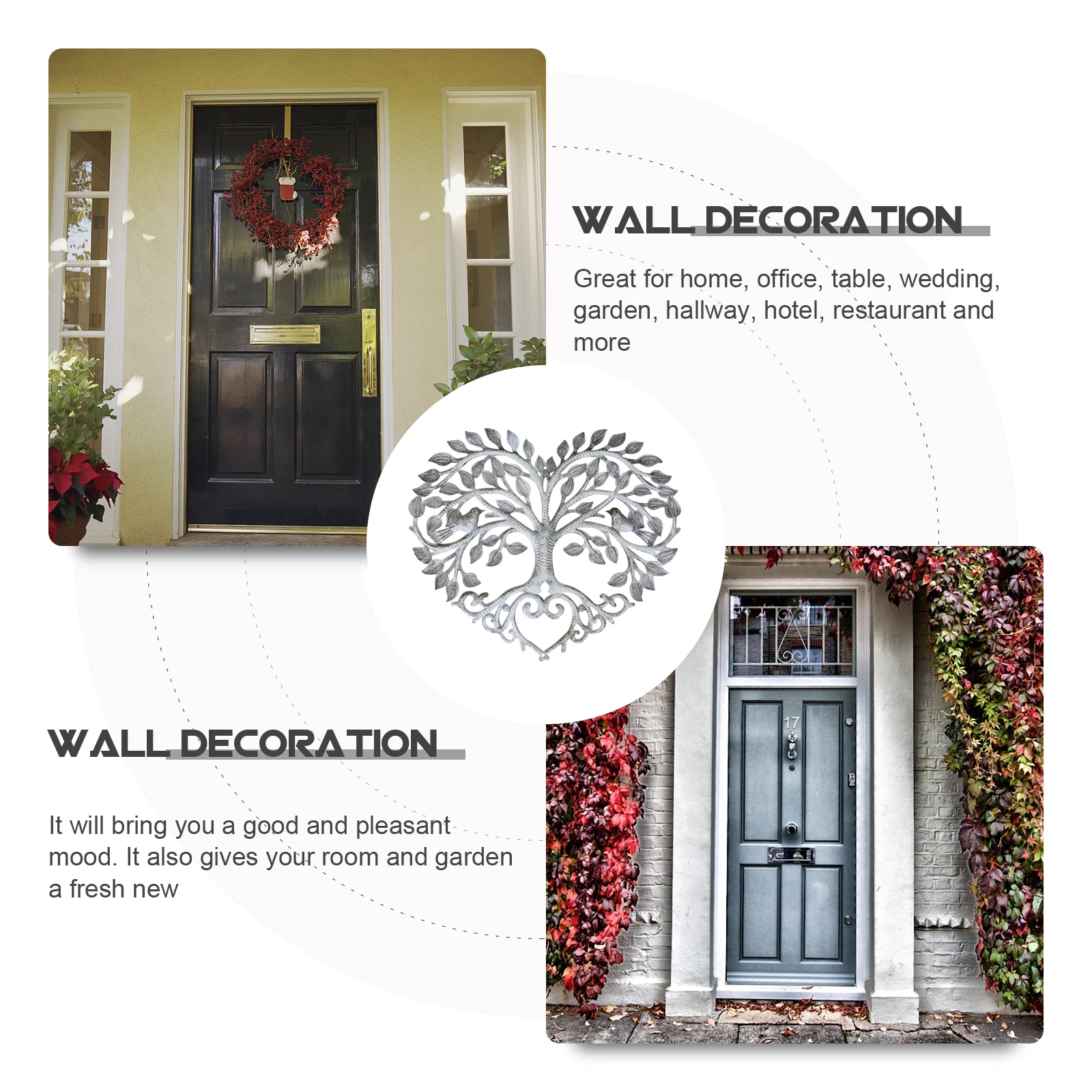 

Metal Wall Life Tree Sculpture Home Hanging Decor Metal Wall Art Sculpture Iron Yard nament Garden Hallway Hotel Restaurant