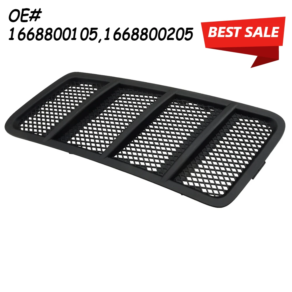 

1668800105 1668800205 1 Pair Upper Front Hood Bonnet Grille Grill Vent Cover Trim Fit for Mercedes Benz W166 GL ML 2012-2015 ABS