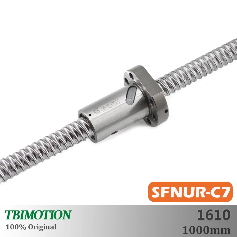 TBI Motion C7 SFU1610 SFNU1610 Ball Screw Professional 1000mm R16 Lead 10mm High Precision Flange CNC Parts End Machining Spindl