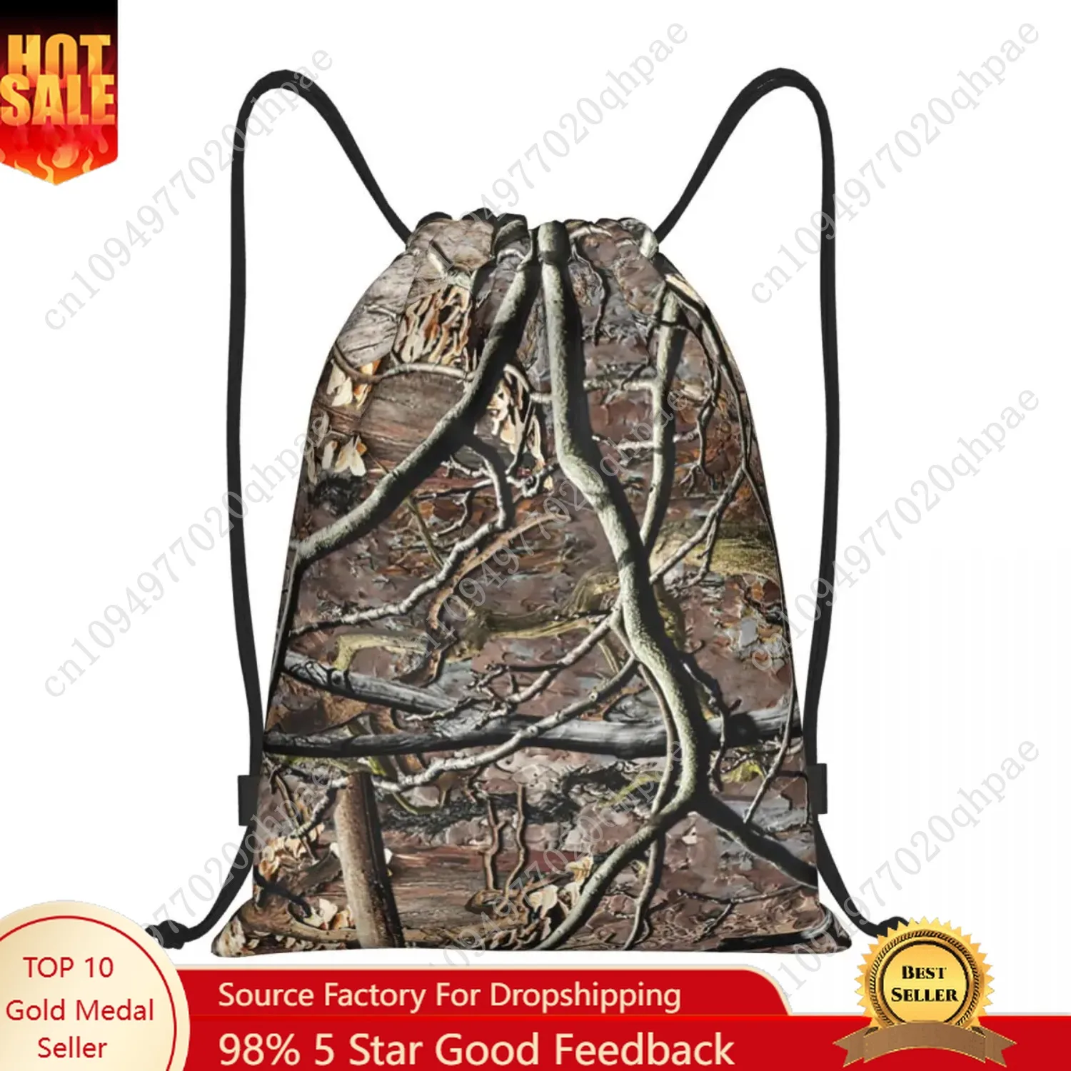 

Custom Real Tree Camouflage Camo Pattern Drawstring Backpack Bags Women Men Lightweight Gym Sports Sackpack Sacks for Traveling