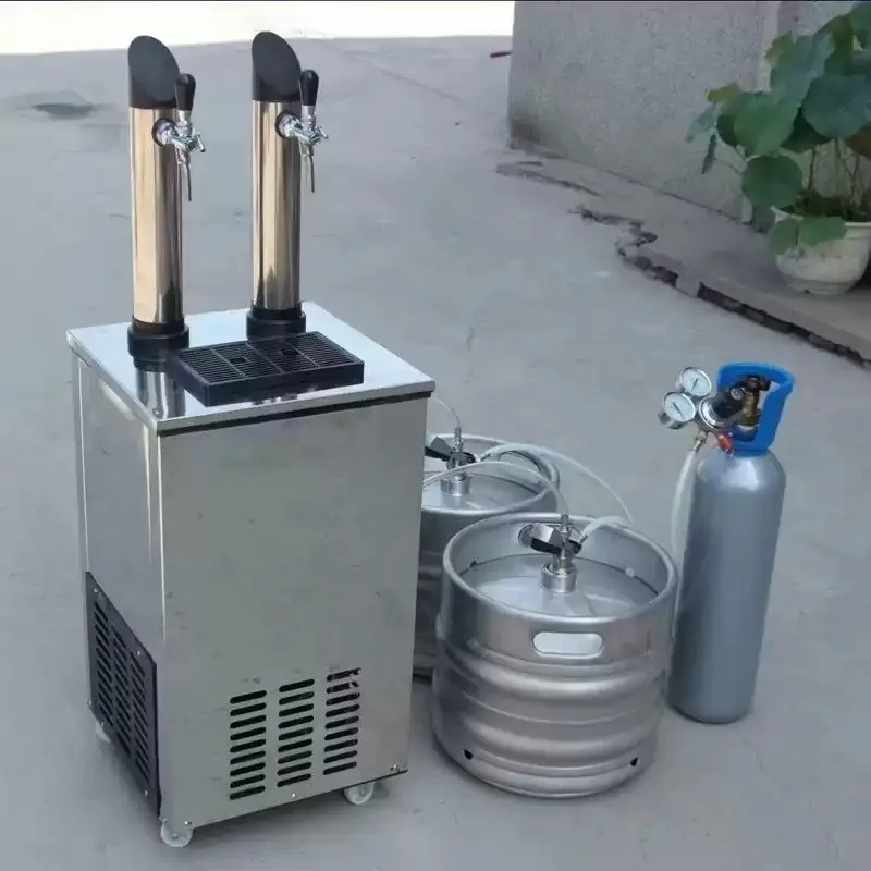 Automatic Double Tap Beer Dispenser Refrigerated Craft Beer Draft Machine