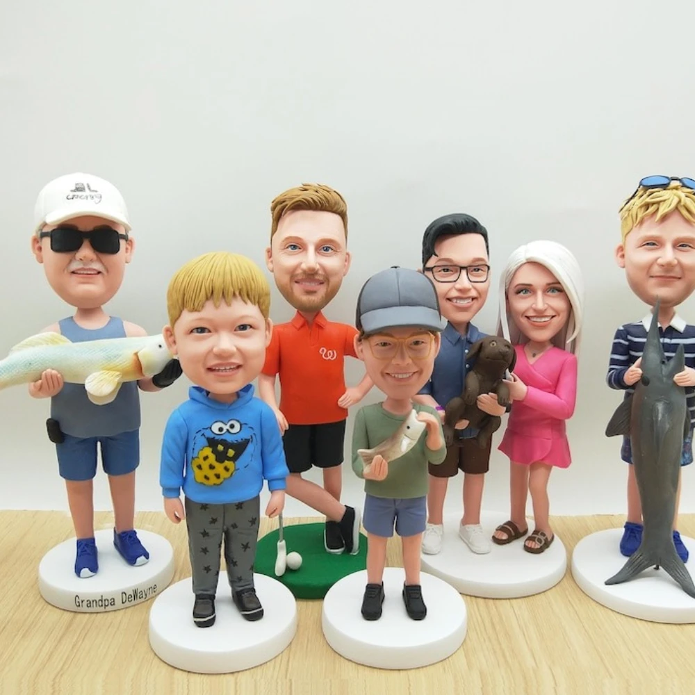 

Bobblehead Handmade Clay Figurine Gift for Husband Wife Couple Wedding Birthday Anniversary Custom Bobblehead from Photo