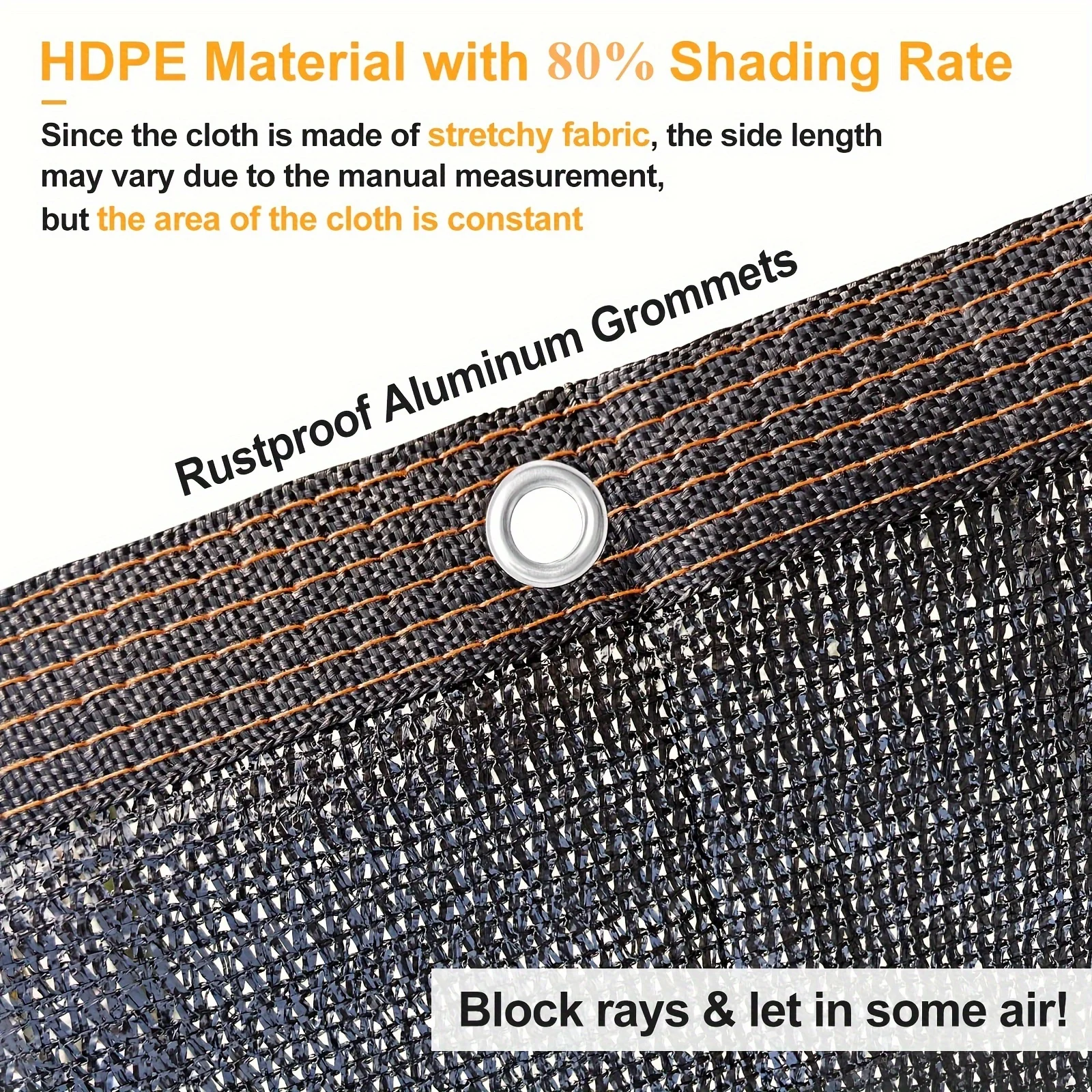 Plant Sunshade Nets, Outdoor Sunshade Nets, Sunshade Nets, High-Density Polyethylene Breathable Nets with Copper Fasteners, Uv-Resistant with Various Shading Rates and Sizes, Suitable for Terraces, Greenhouses, Pavilions, and Lawns