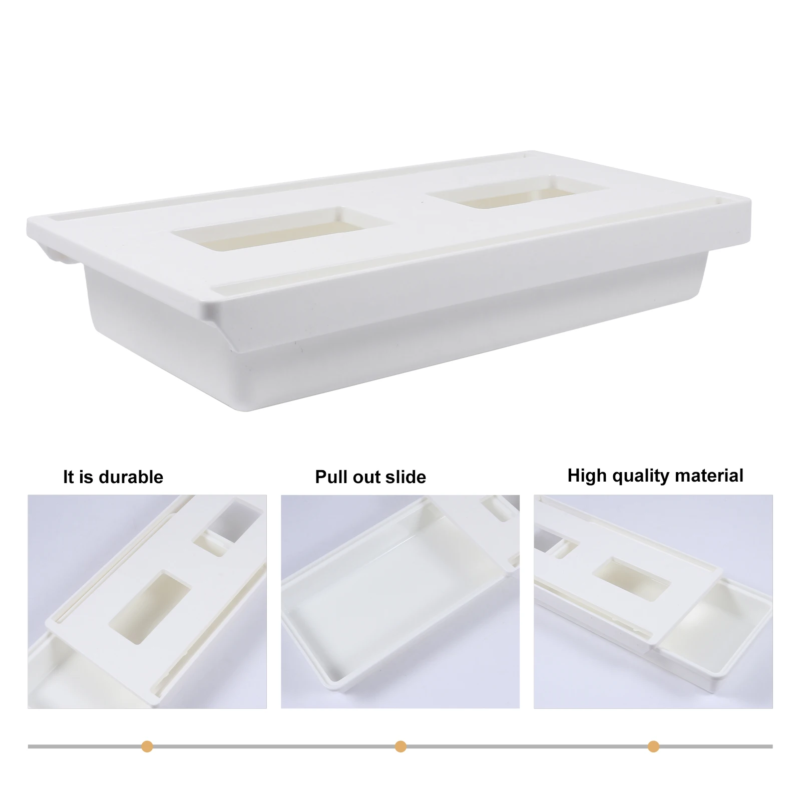 

Self Adhesive Desk Drawer Hidden Storage Box Office School Supplies Stationery ganizer Under Table Pencil Case ABS PP Material