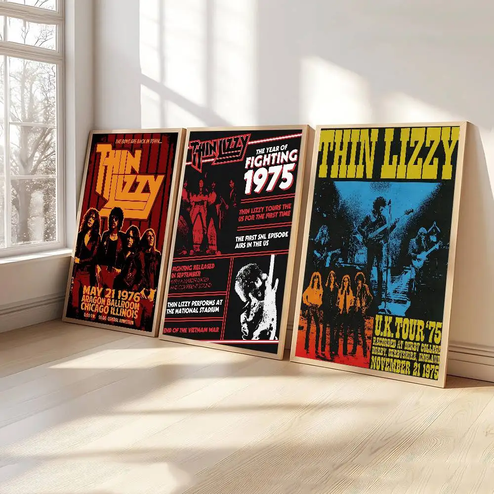 Rock Band T-Thin LizzyS Classic Movie Posters Vintage Room Bar Cafe Decor Nordic Home Decor